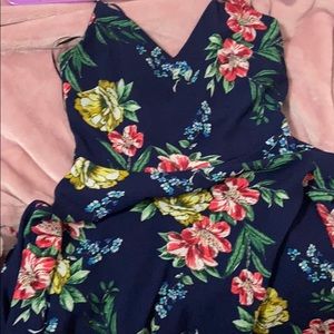 New blue dress with flowers.🦋🦋